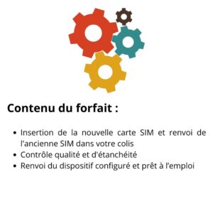 Forfait changement de carte SIM + acheminement inclus