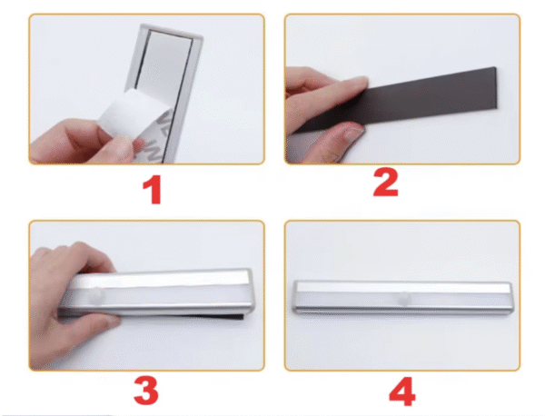 Veilleuse de nuit pour personne âgée – 10 LED - Sur pile AAA - lumières chaudes avec détecteur de mouvement